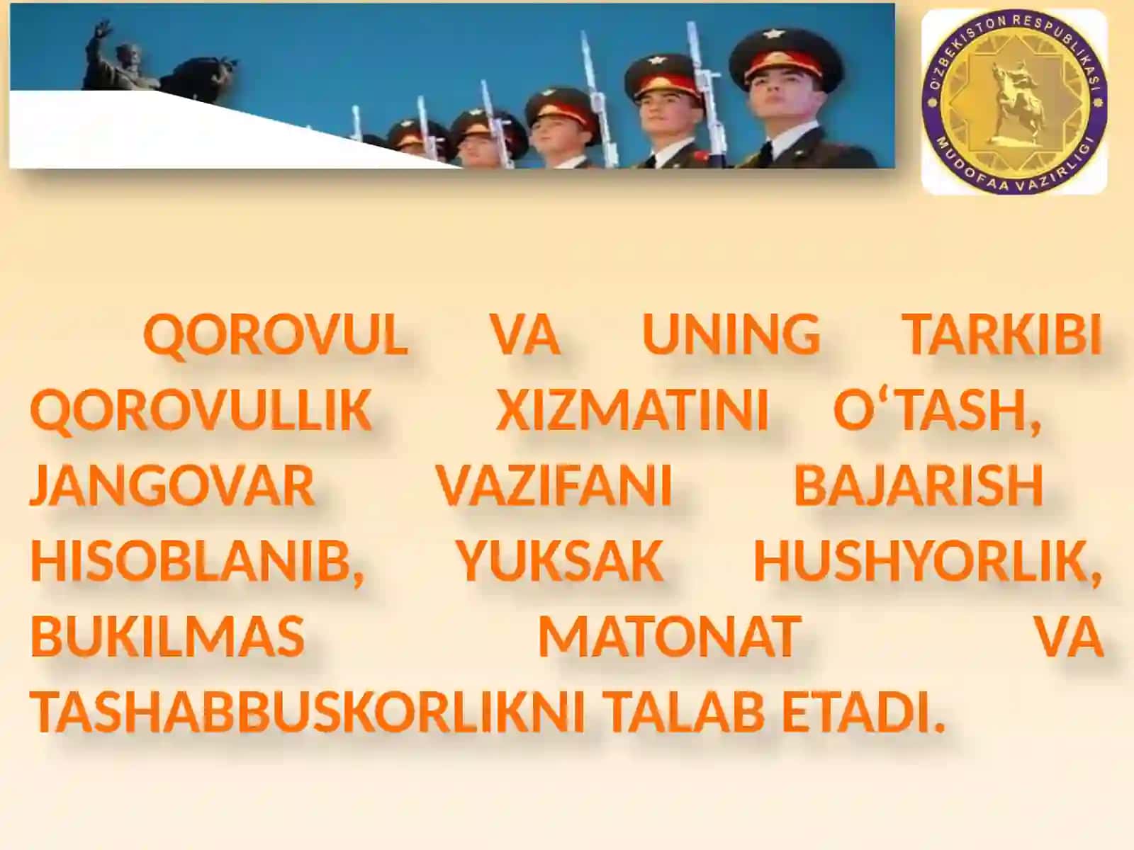 Qorovullik xizmati va uning tashkil etilishi 2