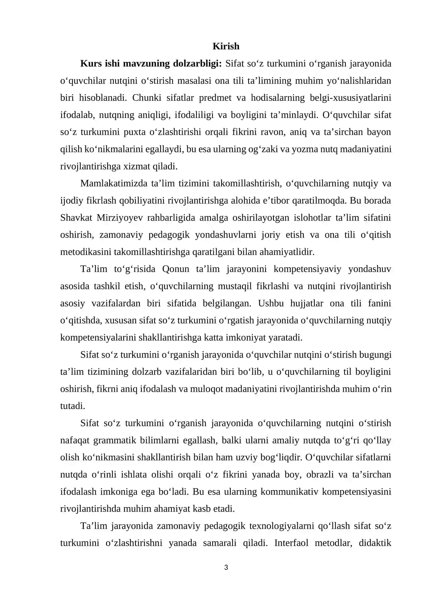 Sifat so‘z turkumini o‘rganish jarayonida o‘quvchilar nutqini o‘stirish 2