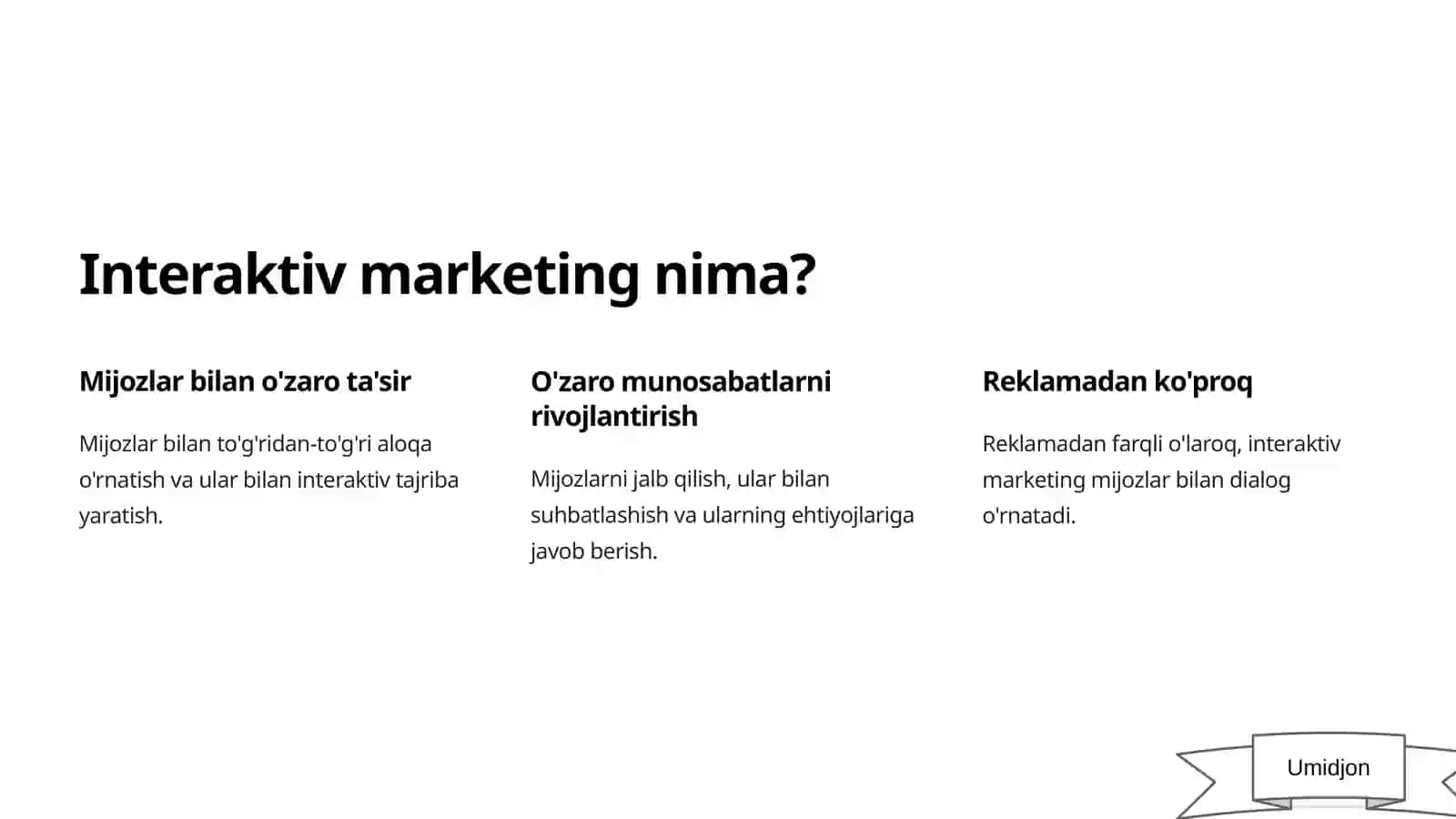 Interaktiv marketing: Mijozlaringiz bilan aloqa qilishning yangi yo'li 2