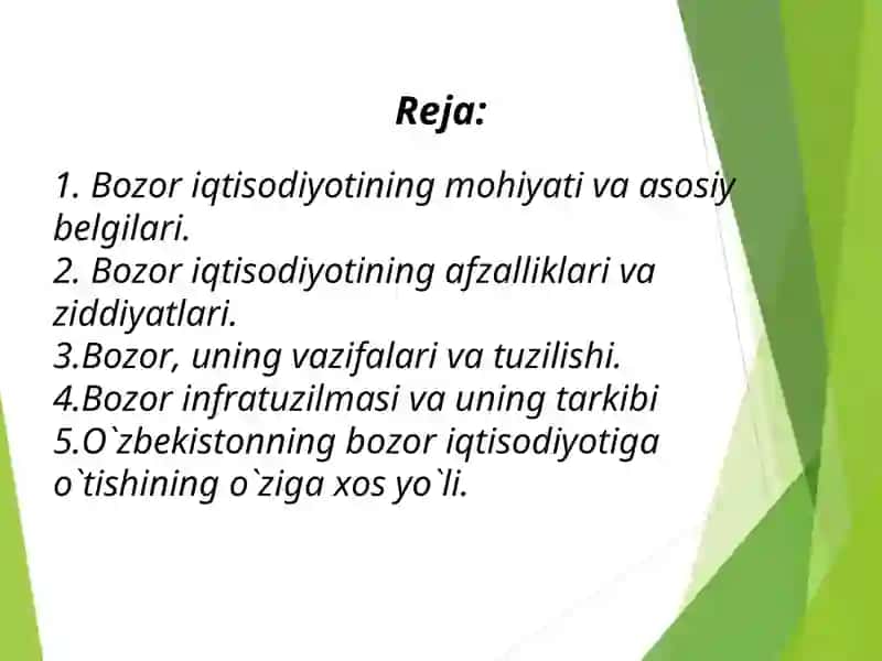 Bozor iqtisodiyotining mohiyati va asosiy belgilari 2