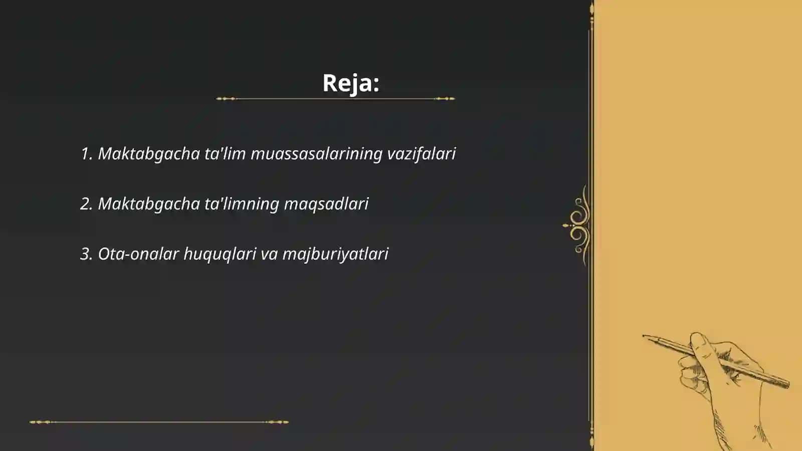 O'zbekiston Respublikasining "Maktabgacha ta'lim va tarbiya to'g'risdagi Qonun" 2