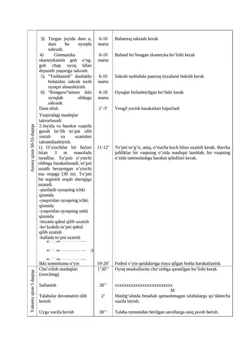 IKKI TOMONLAMA O‘YIN MASHG’ULOT KONSPEKTI 2