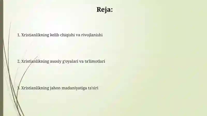 Xiristinlikning dini tarixi va asosiy g'oyalari 2
