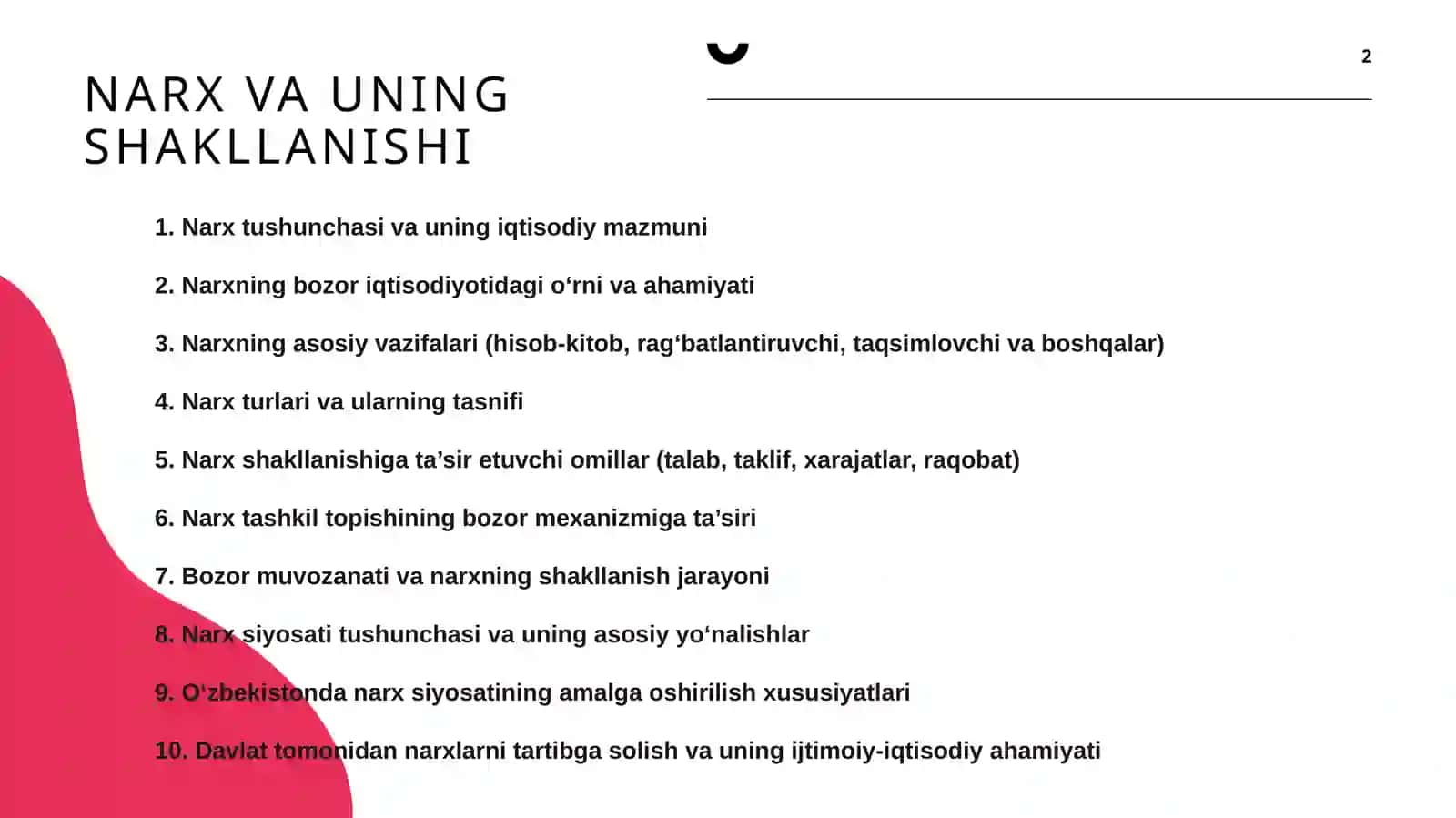 Narx Va Uning Shakllanishi 2