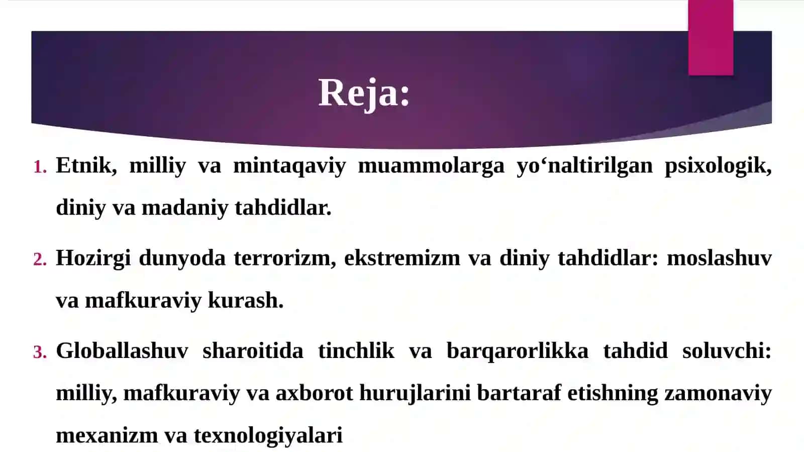 Shaxsga yo‘naltirilgan axborot: psixologik, diniy va ma’naviy tahdidlar 2