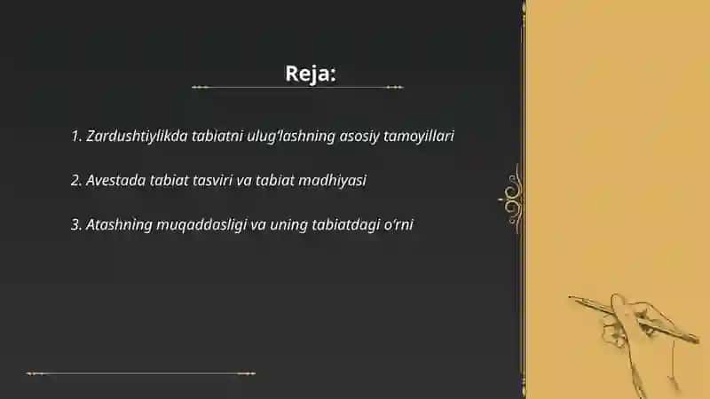 Zardushtiylikda tabiatning uluğlanishi 2
