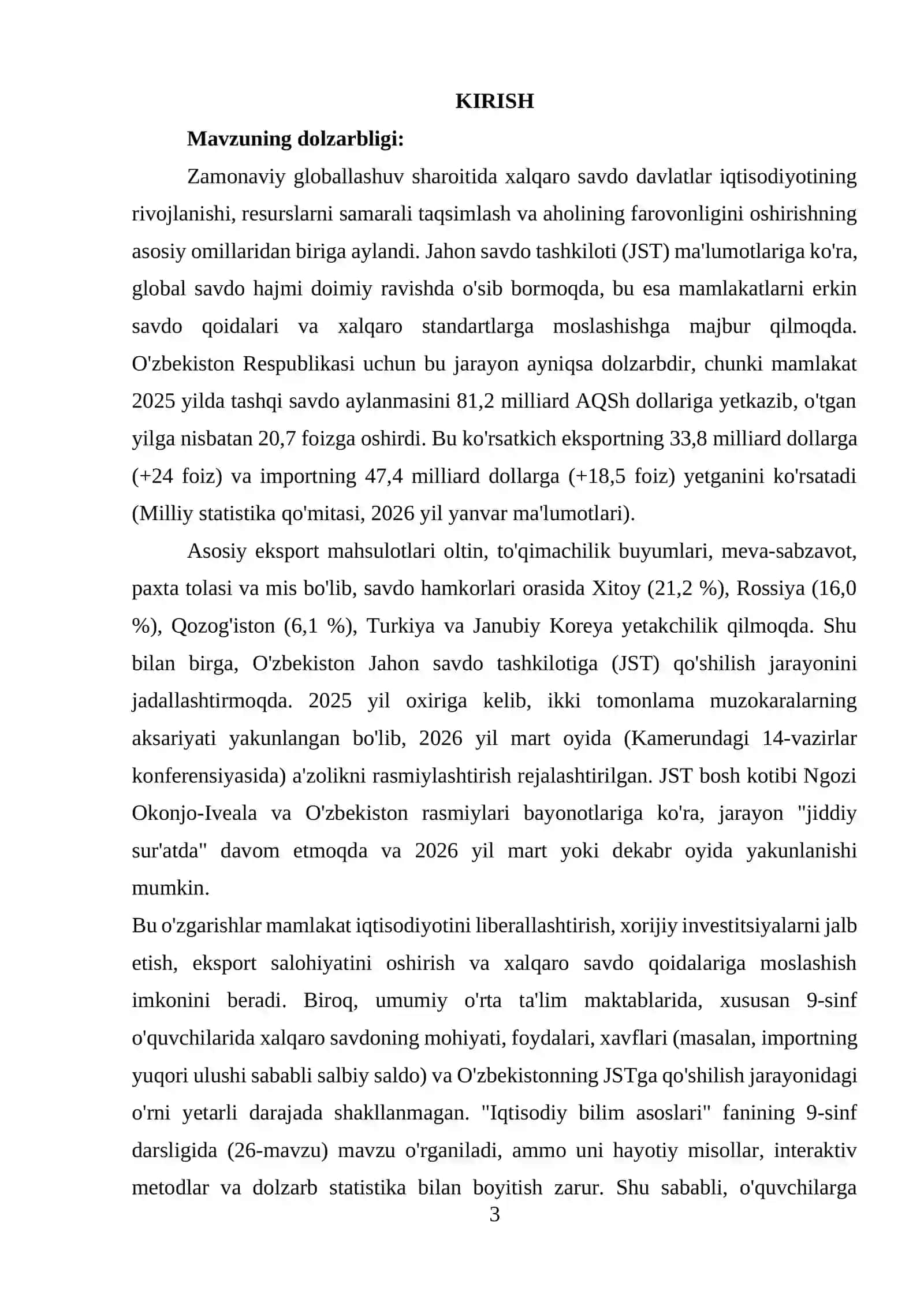 Oʻquvchilarga xalqaro savdo haqida tushuncha berish 2