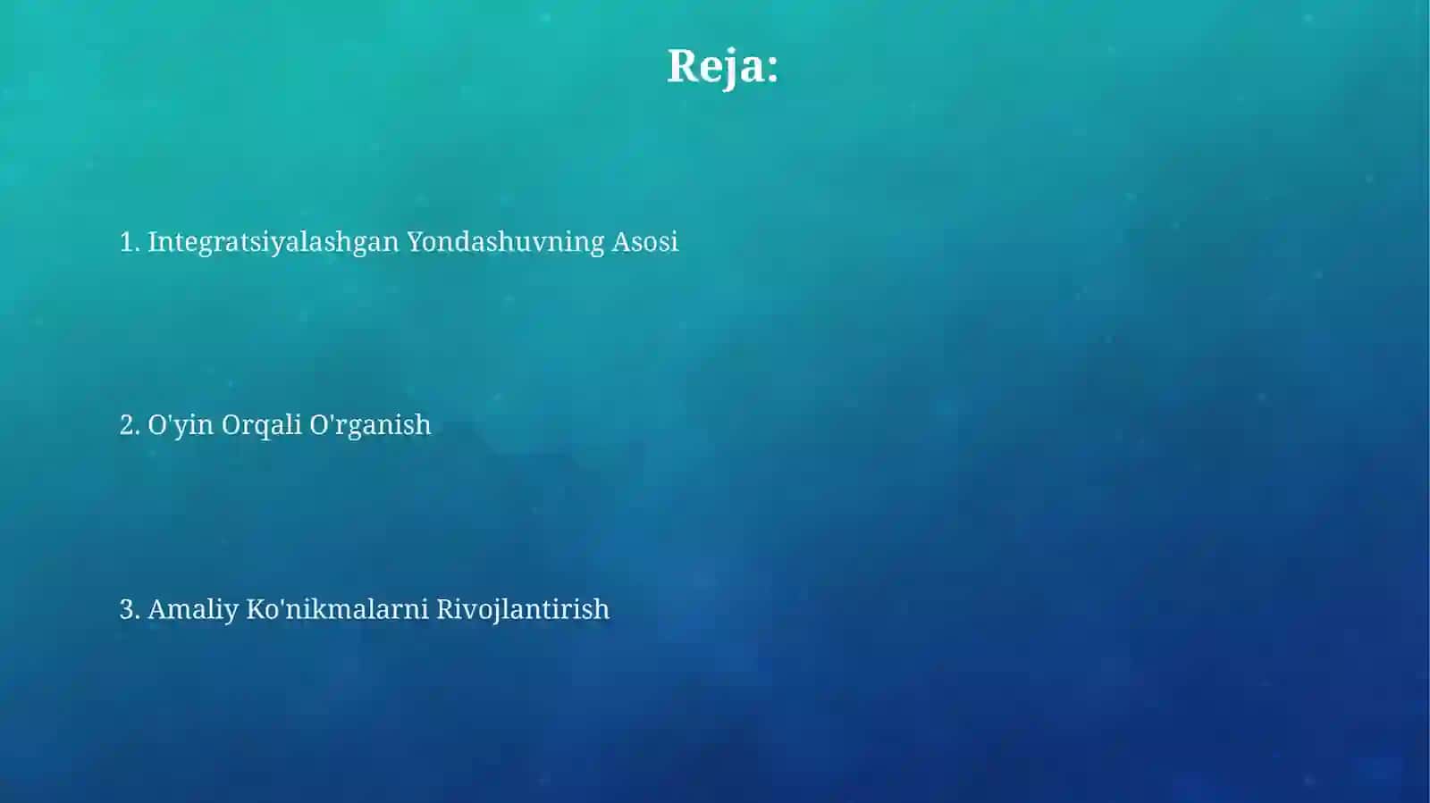 Maktabgacha yoshdagi bolalar o’quv fan ta’limining integral yondashuv 2