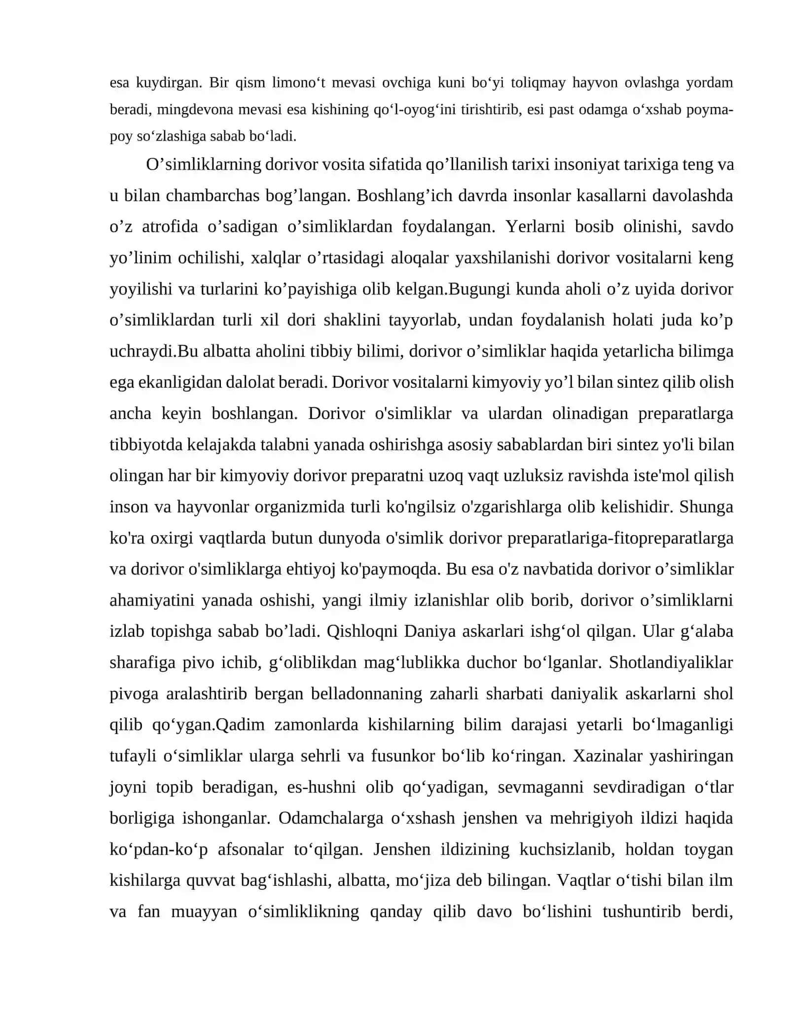 Limono`t o`simligini yetishtirish, dorivorlik xuxusiyati va umumiy ta`rif 2