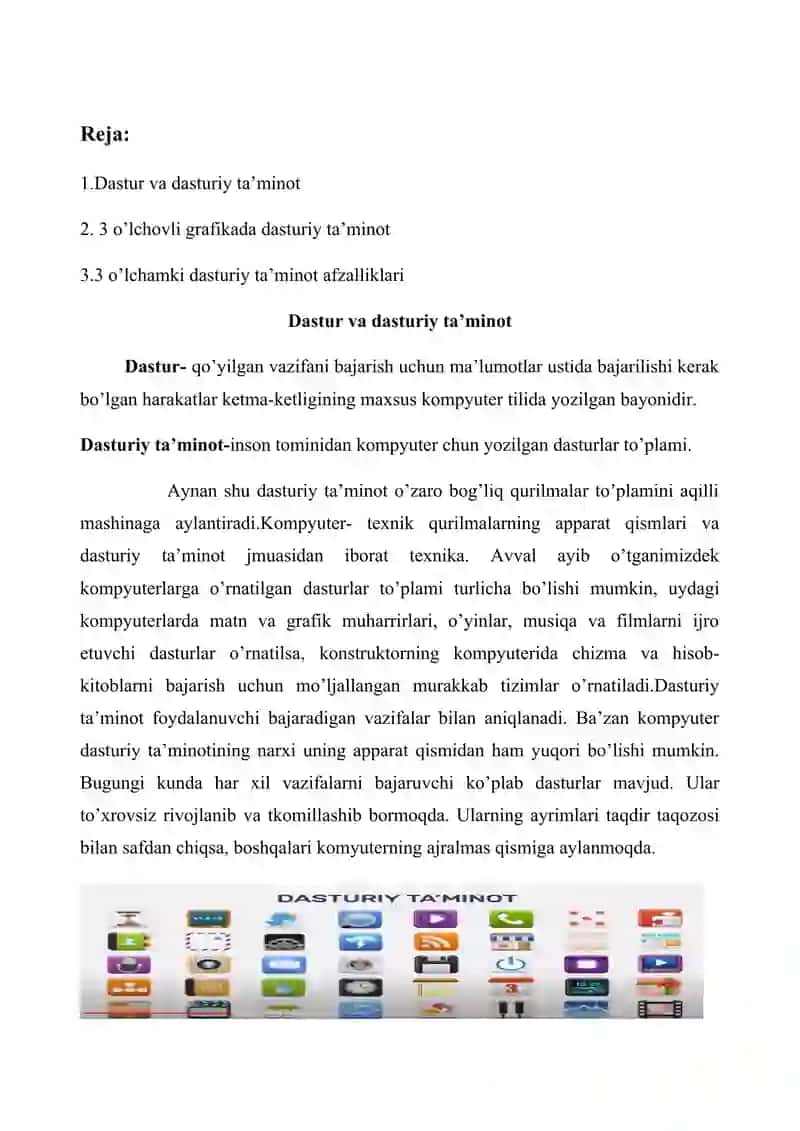 Uch o’lchovli grafikning dasturiy ta’minoti 2