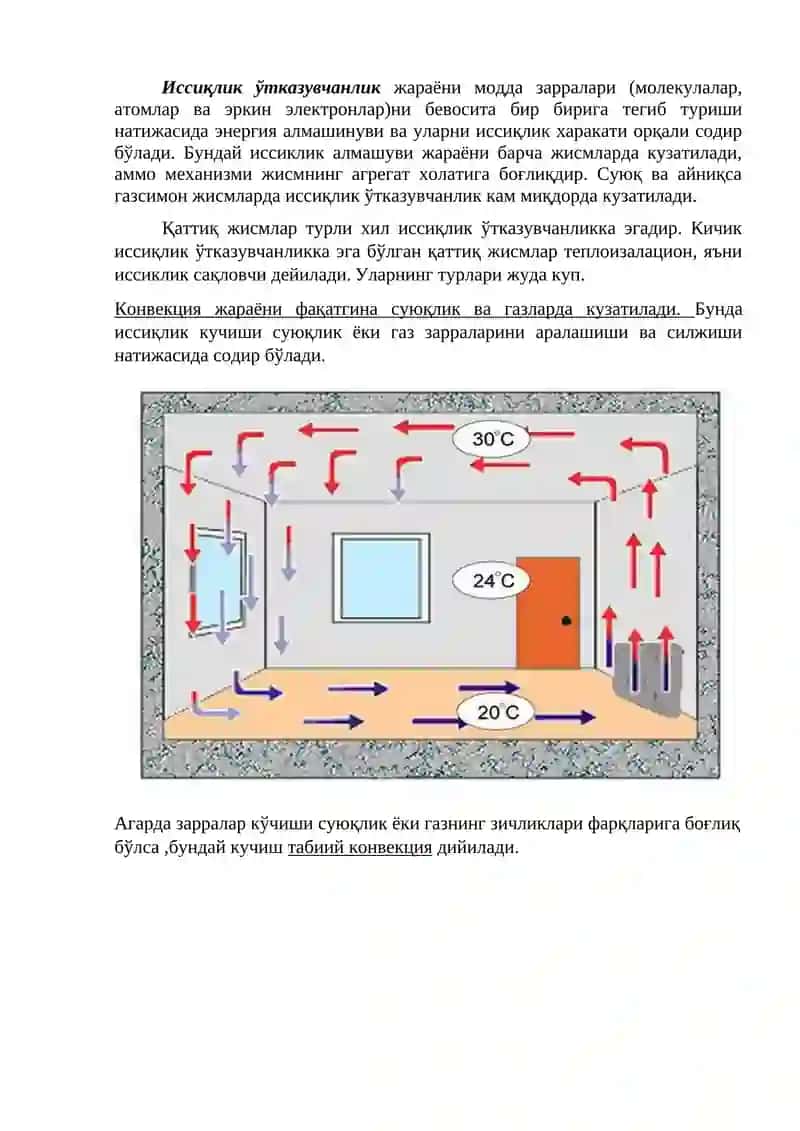 Иссиклик масса алмашинуви асослари 2
