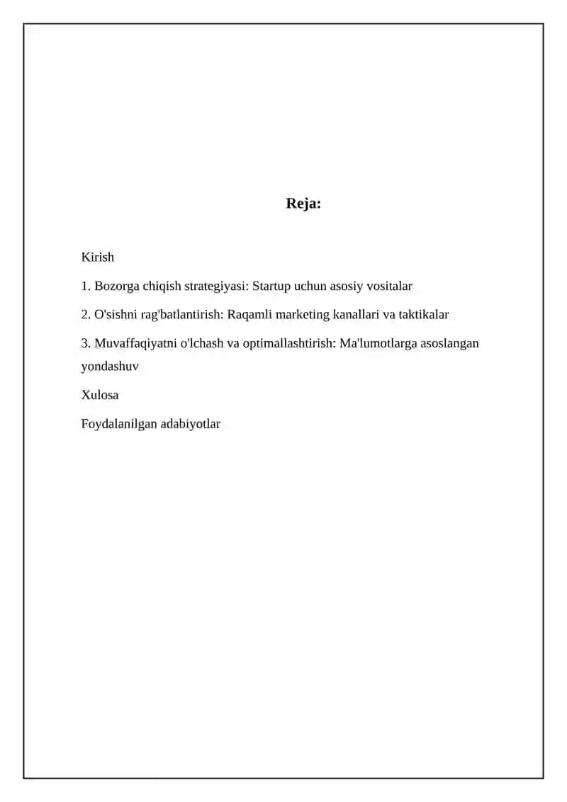 Yangi startaplar uchun raqamli marketing strategiyalari 2