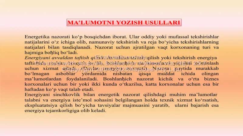 Hisobga olish va nazorat qilish tizimlarining qurilish prinsipi nazariyasi.hisobga olishning yangi tizimi 2