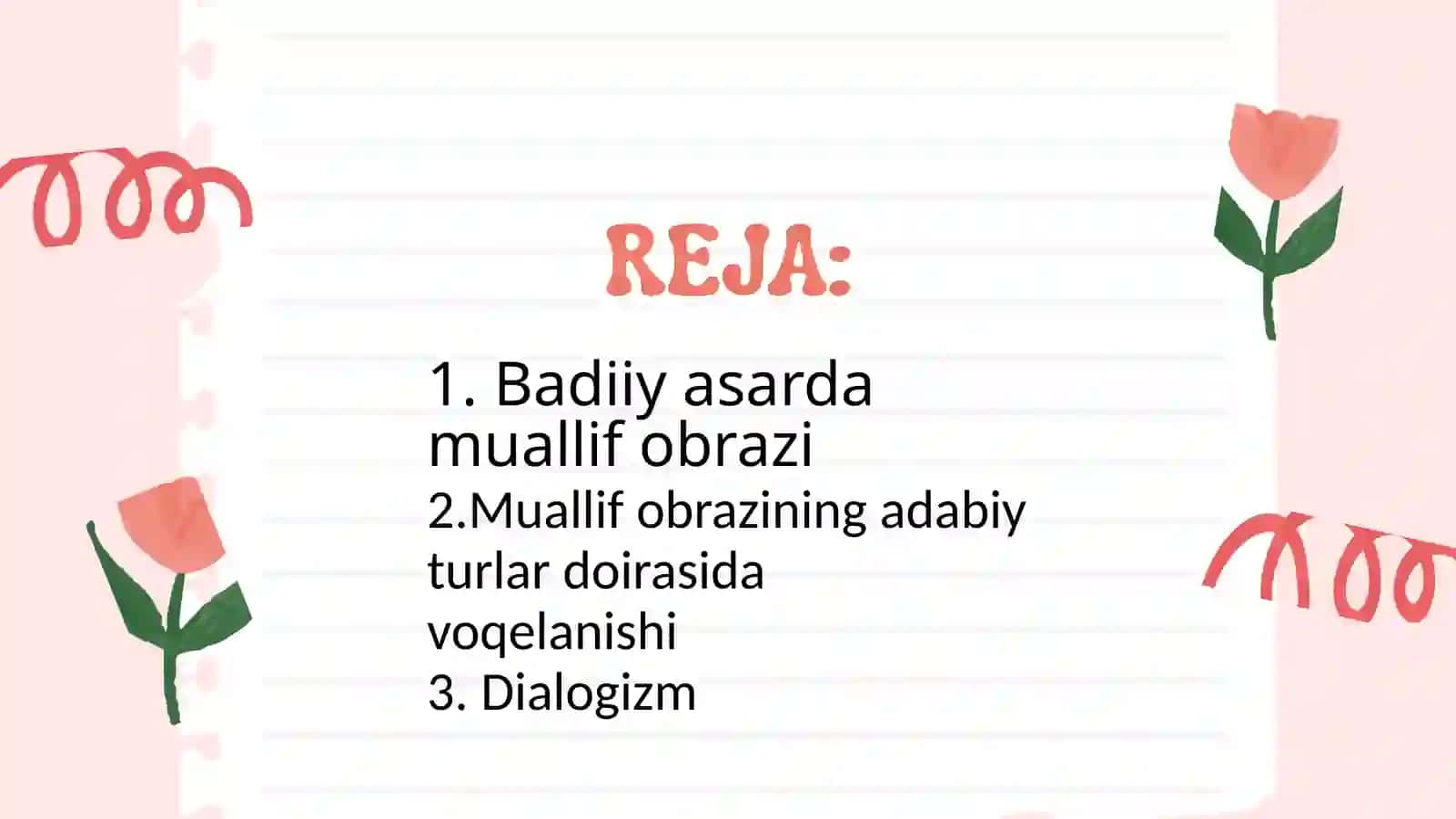 BADIIY ASARDA MUALLIF OBRAZI. DIALOGIZM 2