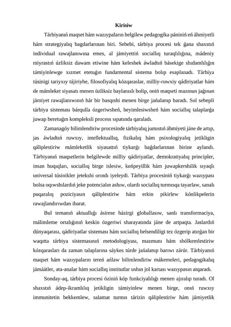 Tárbiyanıń maqset hám wazıypaları 2