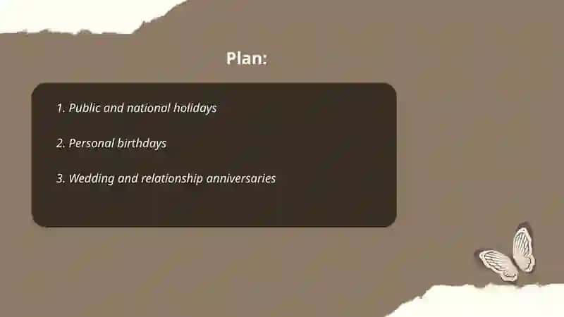 Dates to remember 2