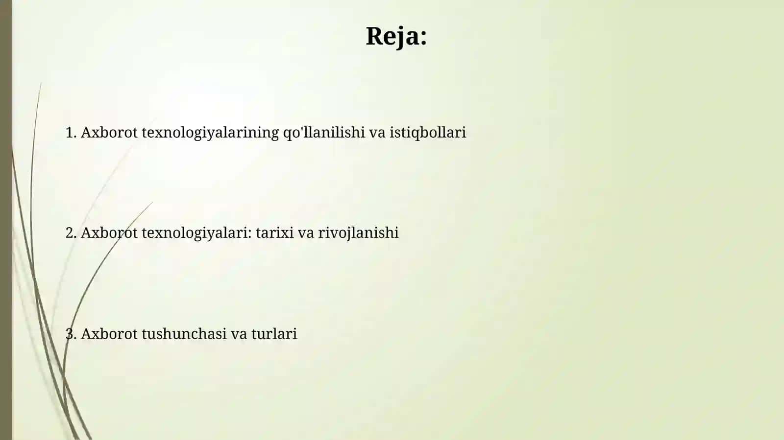Kelajakdagi axborot texnologiyalari 2