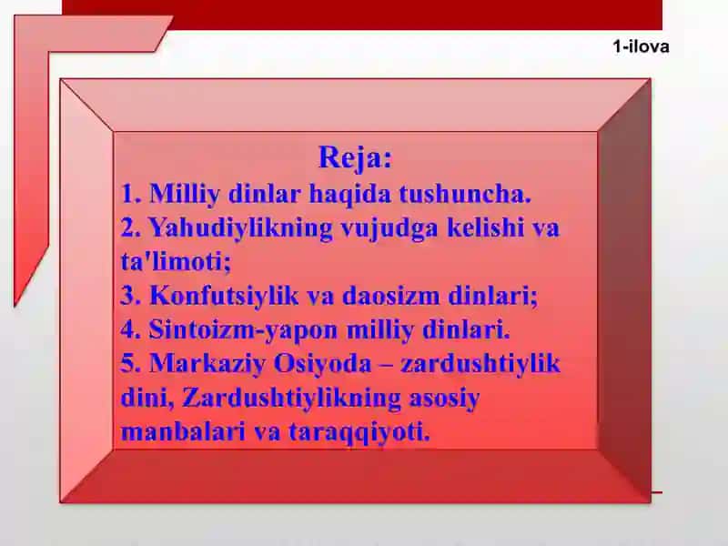 milliy dinlar 2