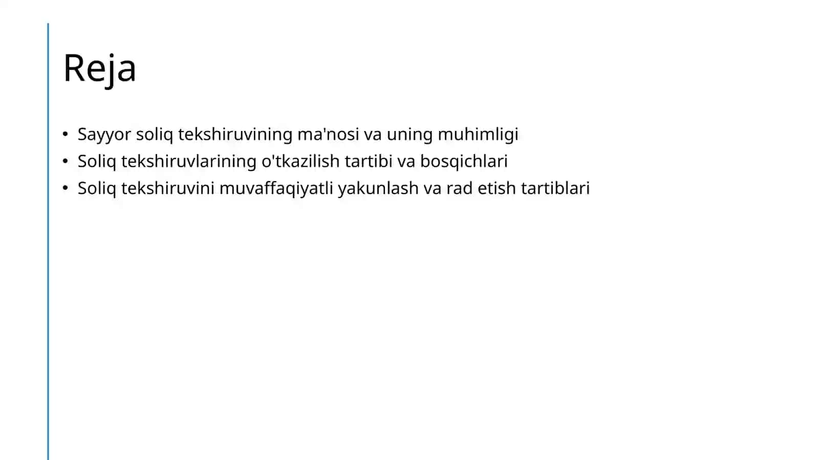 Sayyor soliq tekshiruvini tahlil qiliw va otkaziw tartibi 2