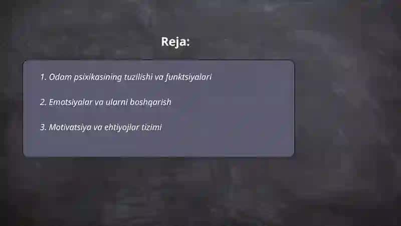 Odam psixikasi 2