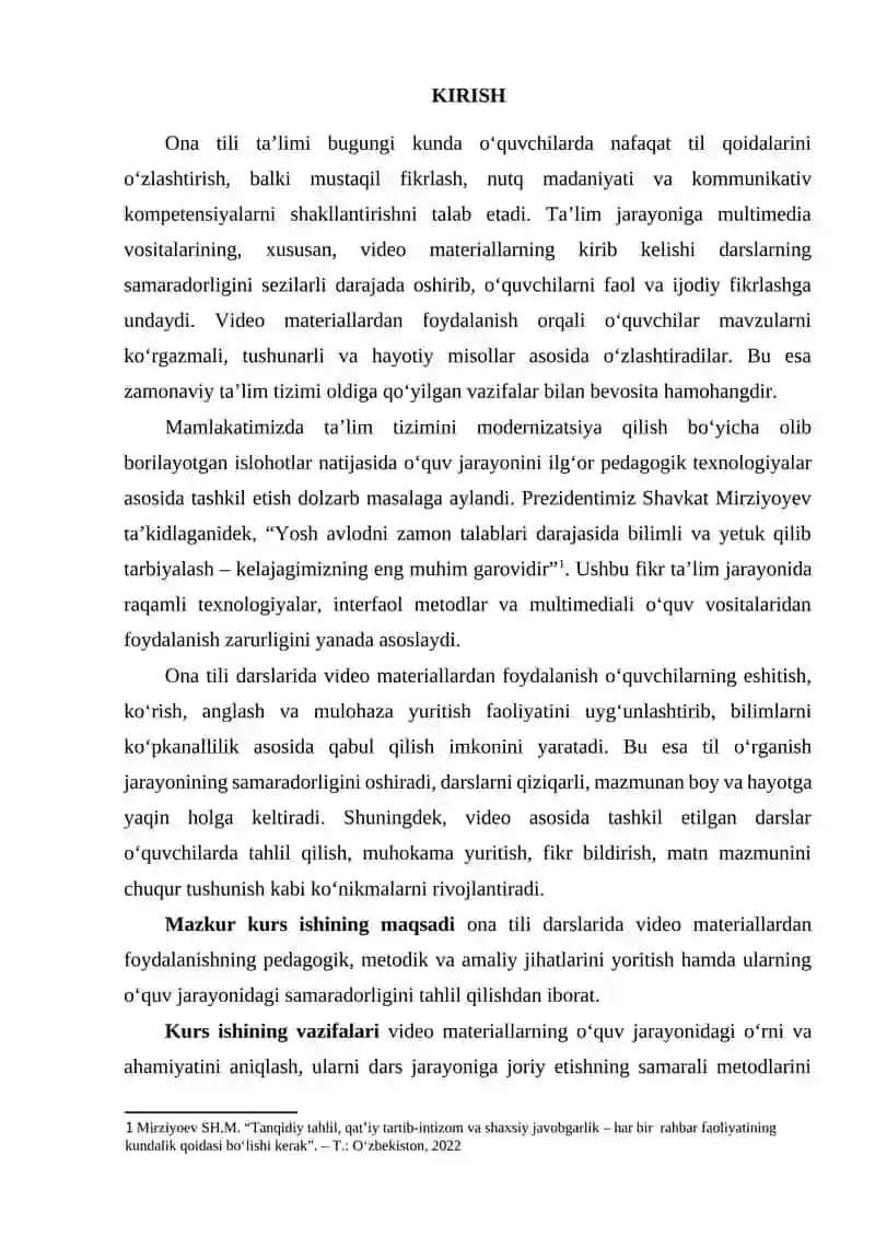Ona tili darslarida video materiallar asosida dars oʻtkazish 2