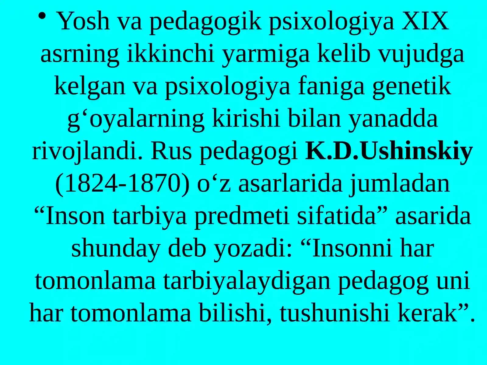 Yosh va pedagogik psixologiya fanining predmeti, vazifalari va tadqiqot metodlari 2
