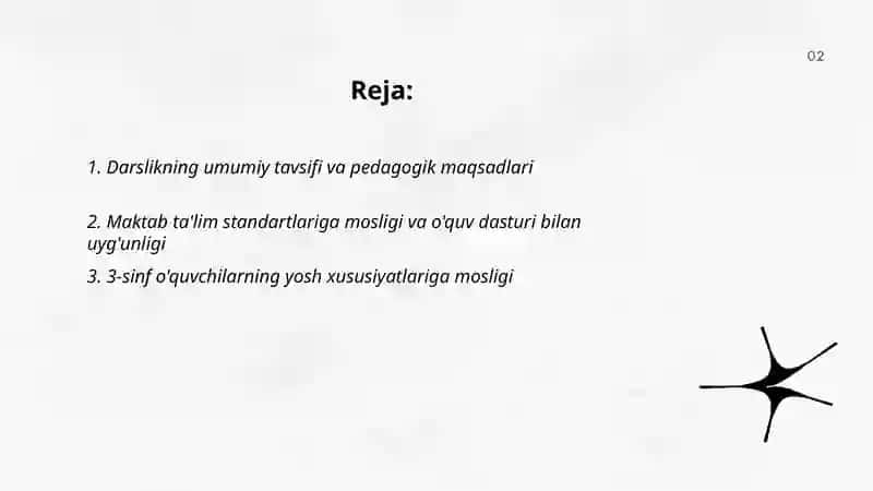 3-sinf "Geografiya va iqtisod "darsligini tahlil qilish va taqriz yozish 2