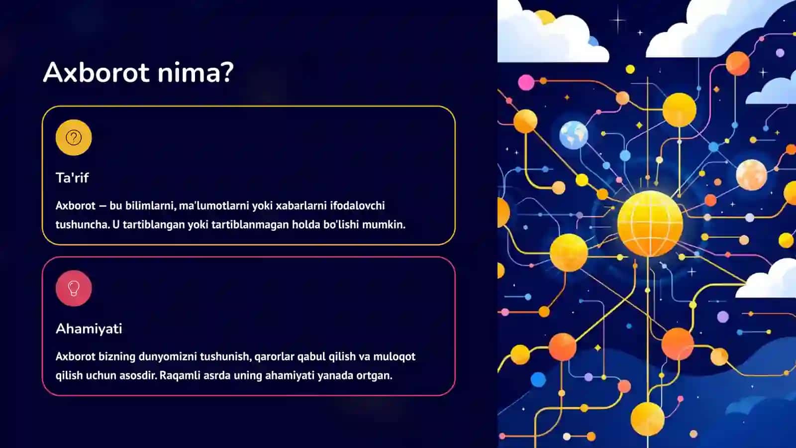 Axborotni kodlash va o'lchash birliklari 2