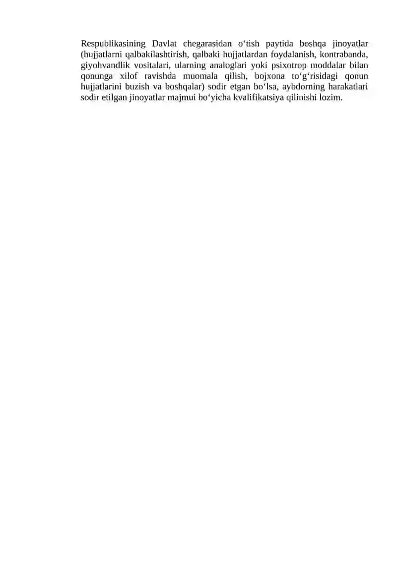 Oʻzbekiston Respublikasining Davlat Chegarasini Kesib Oʻtish Tartibi 2