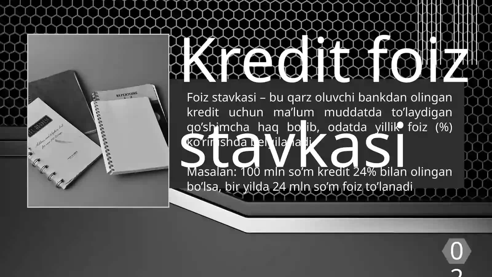 Kredit bo’yicha foiz stavkalari va ularga ta’sir qiluvchi omillar 2