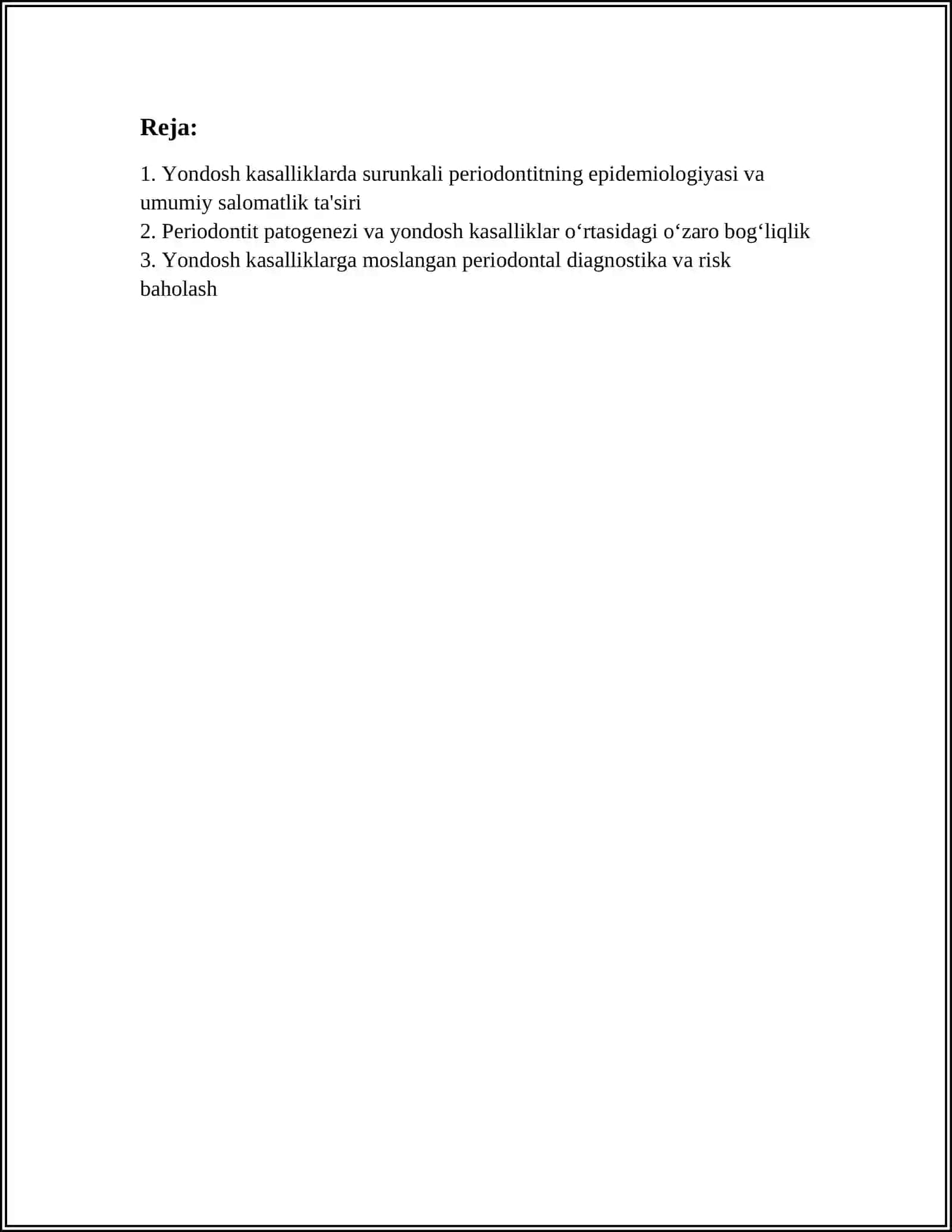 YONDOSH KASALLIKLARIDA SURUNKALI PERIODONTITLARNI DAVOLASHNING O'ZIGA XOS TAKTIKASI 2