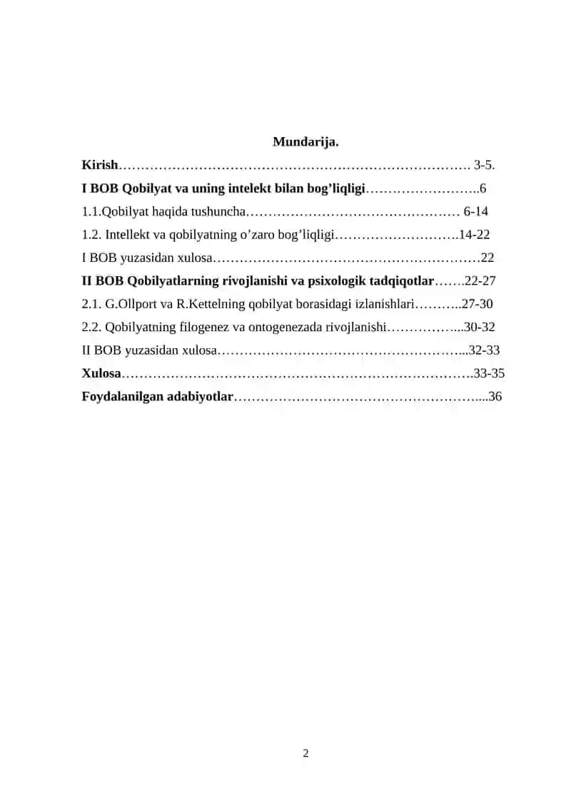 SHaxsning instrumental darajalari. Qobilyatlar haqida tushuncha. 2