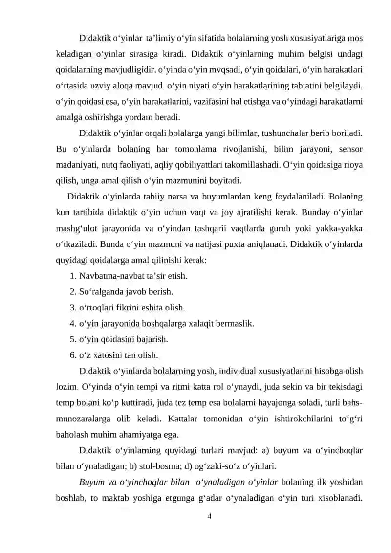 Didaktik O'yinlar 2