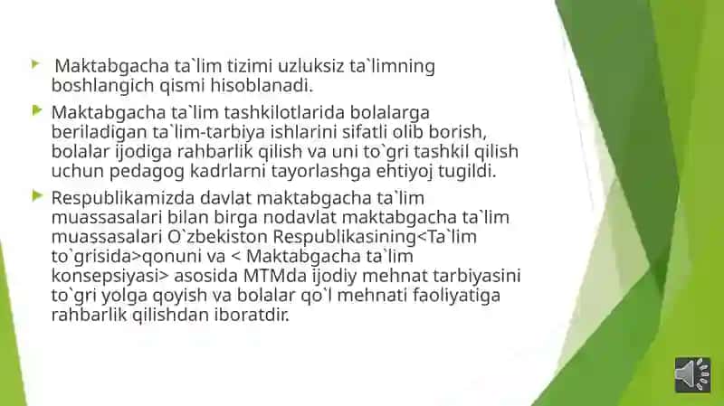 Bolalarni sahnalashtirish va ijodiy faoliyatga o`rgatish fanining maqsad va vazifalari 2