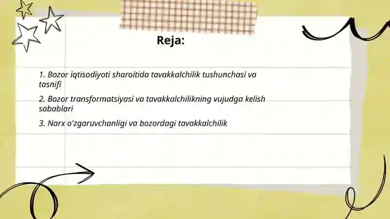 Bozor iqtisodiyoti sharoitida tavakkalchilik va uning vujudga kelishi 2