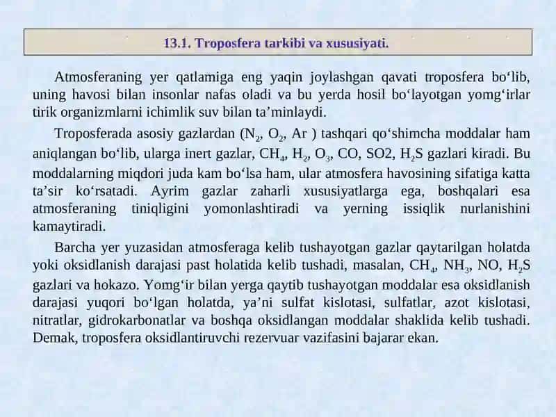 Troposferadagi erkin radikallar 2