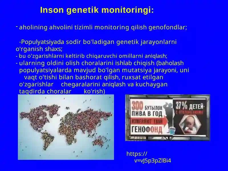 GENETIK MONITORING.ODAMDA TUG’MA RIVOJLANISH NUQSONLARI 2