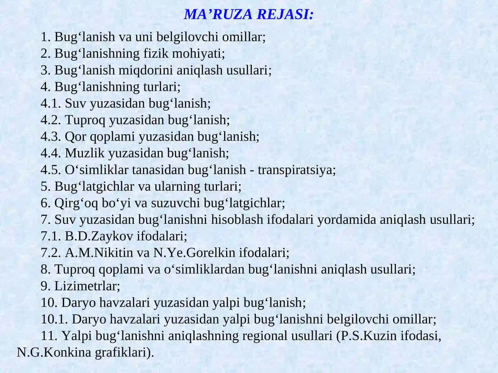 TABIATDA BUG‘LANISH 2