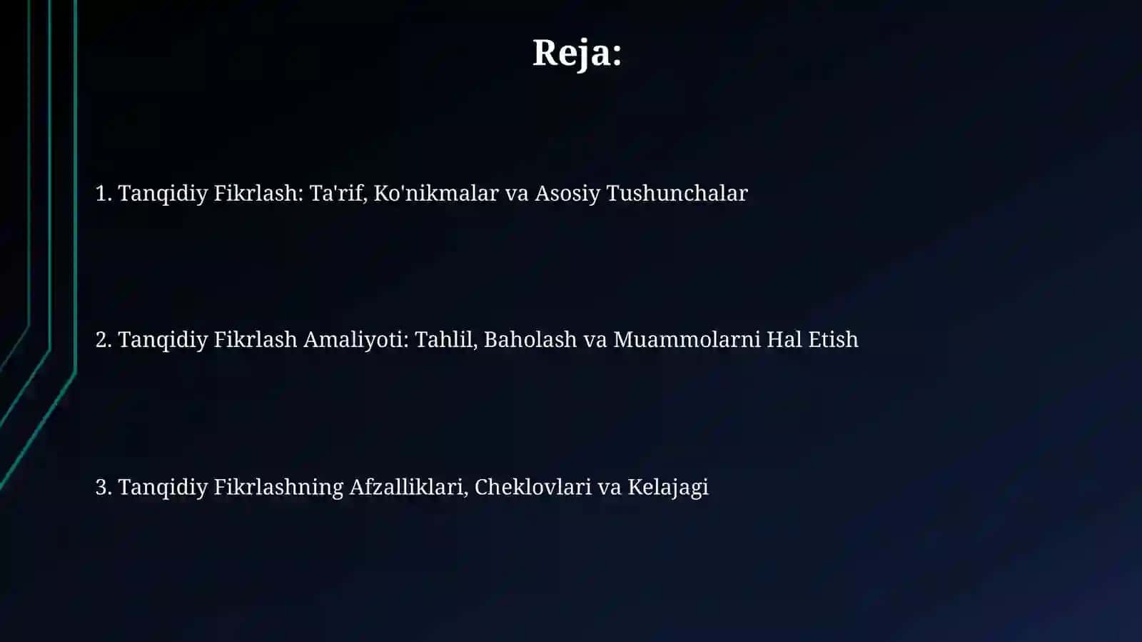 Tanqidiy Fikrlash: Asoslar va mohiyat 2