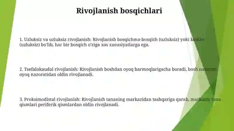Psixik Rivojlanishning Asosiy Qonuniyatlari 2