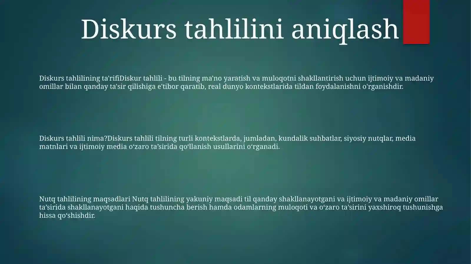 Diskurs tahlili 2