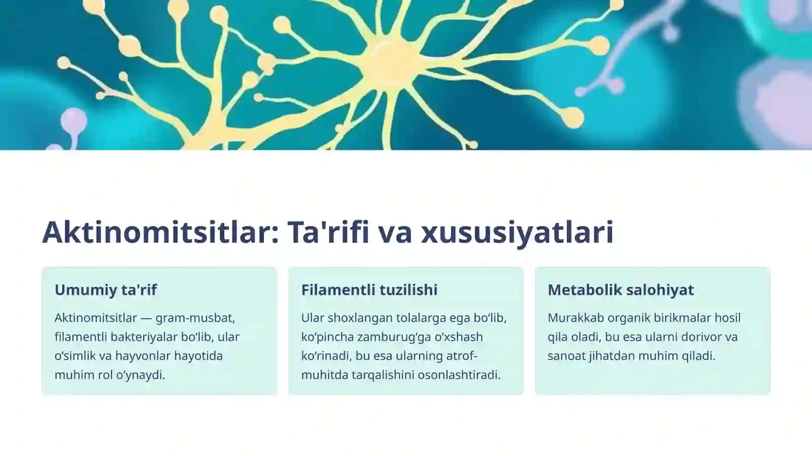 Aktinomitsitlarning sanoat va qishloq xoʻjaligidagi ahamiyati 2