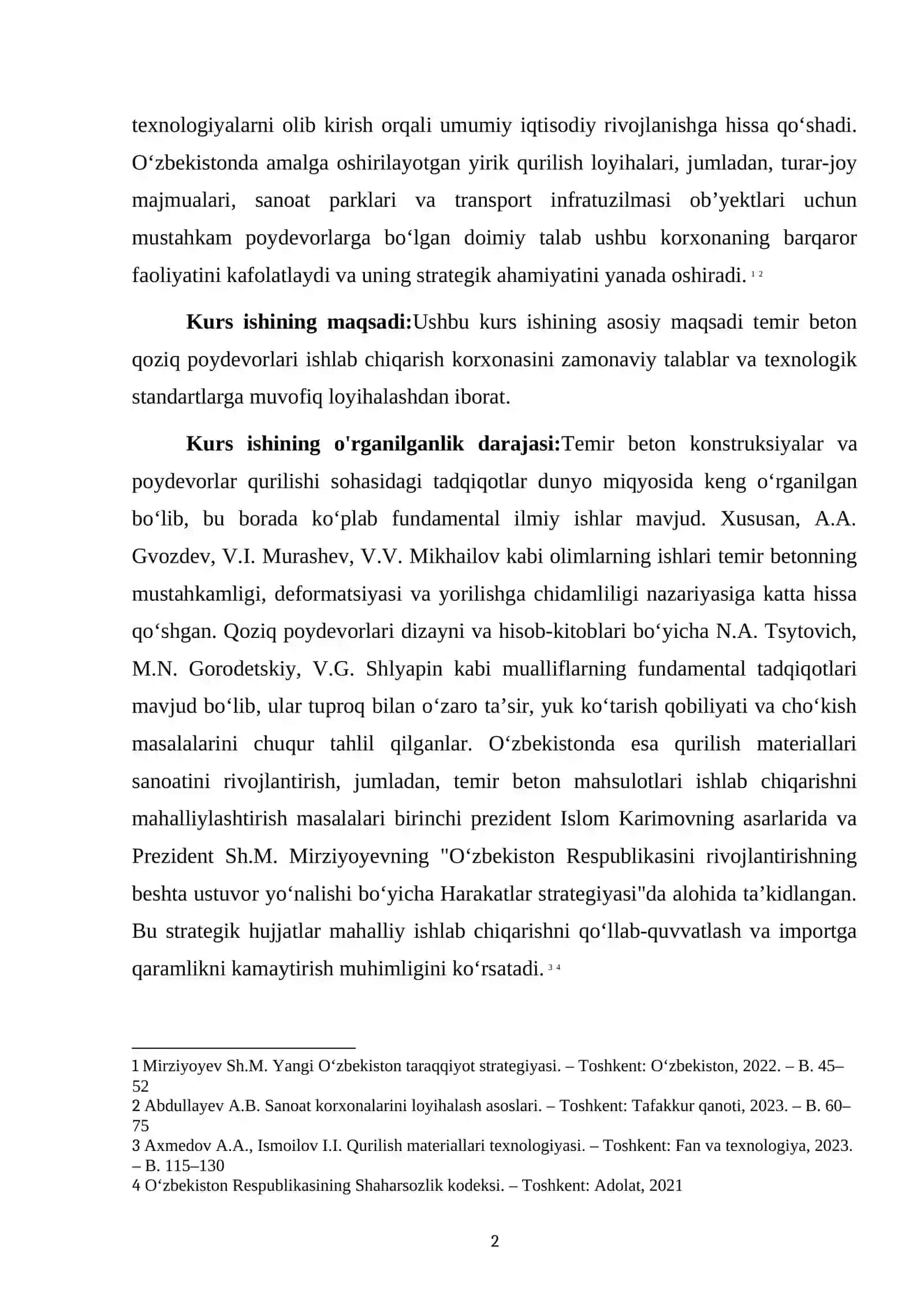 Temir  beton  qoziq   poydevorlari  ishlab  chiqarish   korxonasini  loyixalash 2