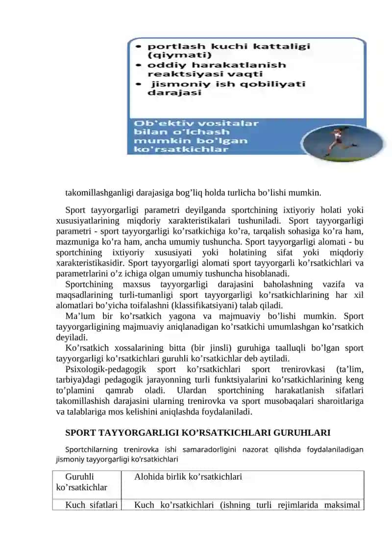 SPORT TAYYORGARLIGINI NAZORAT QILISH 2