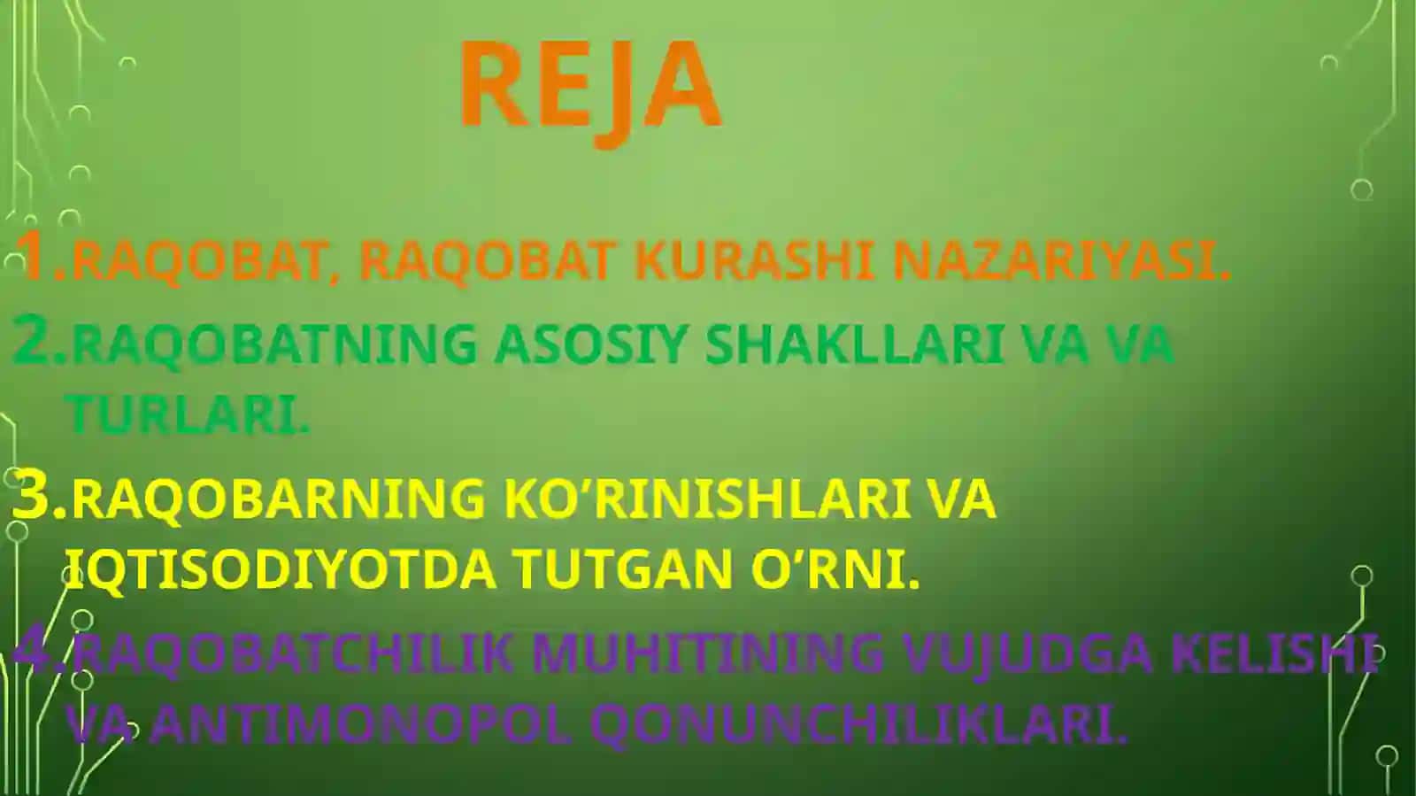 Mintaqalarda raqobatdoshlik va raqobat ustunliklari 2