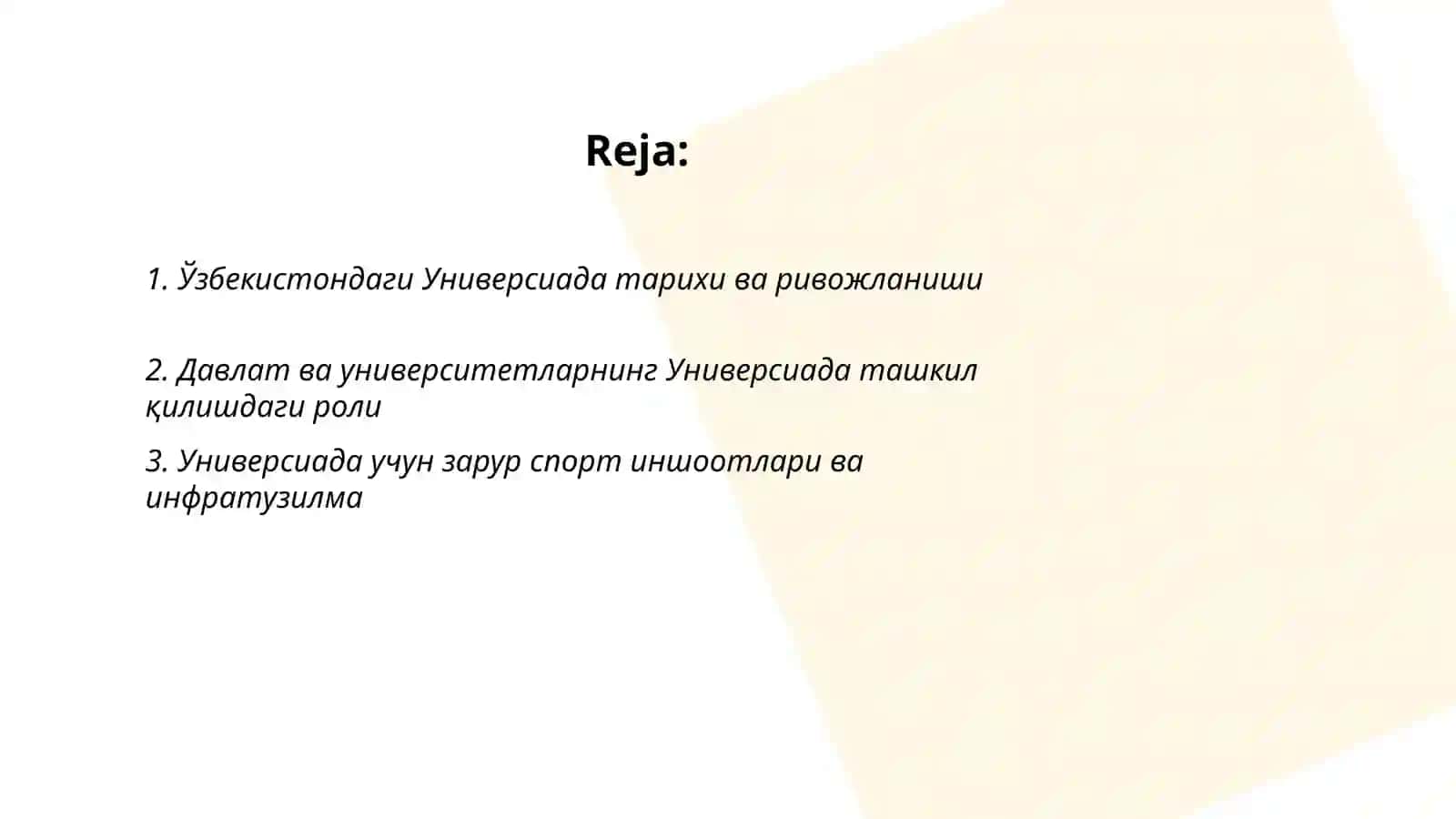Ўзбекистондаги Универсиада тарихи ва ривожланиши 2