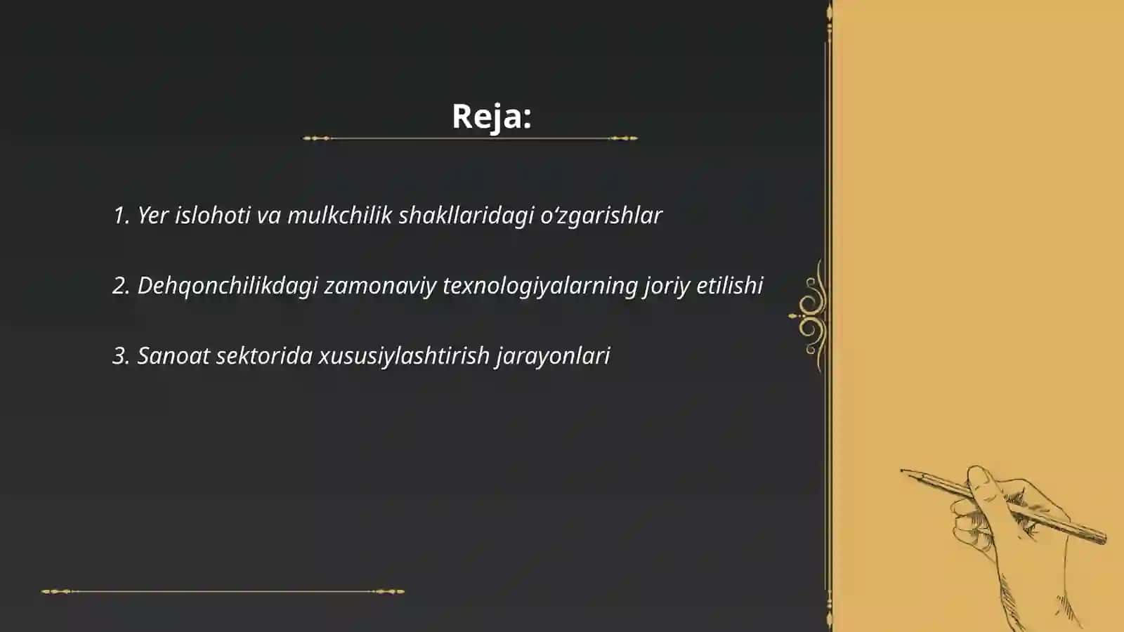 Mustaqillik yillarida qishloq xoʻjaligi va sanoat sohasidagi oʻzgarishlar 2
