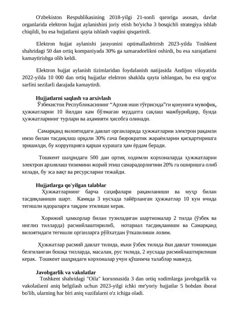 Tashkili hujjatlar va ularni rasmiylashtirish 2
