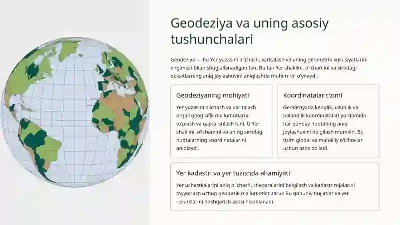 Geodeziya va uning asosiy tushunchalari 2