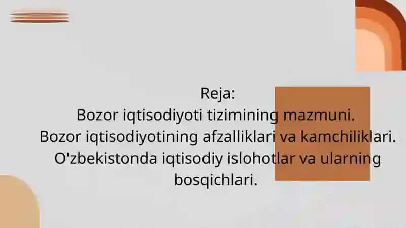 BOZOR IQTISODIYOTINING MAZMUNI VA UNGA O'TISH YO'LLARI 2